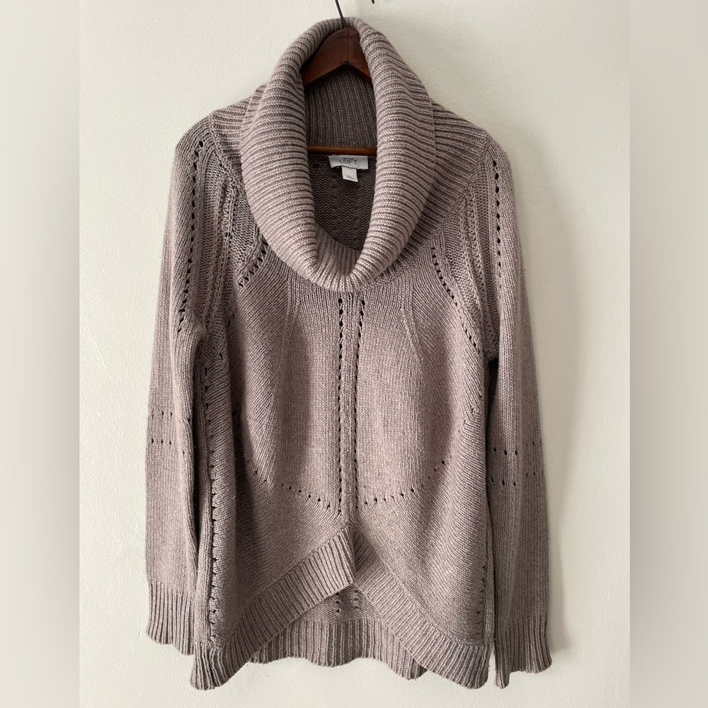 Ann Taylor LOFT Cowl Neck Tunic Sweater